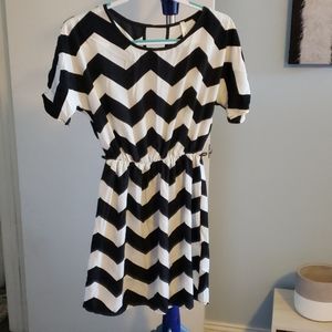 Black/white Chevron Dress